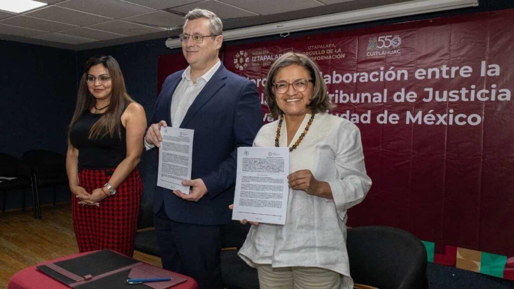 Firma de convenio TJACDMX y Alcaldía Iztapalapa por primera vez